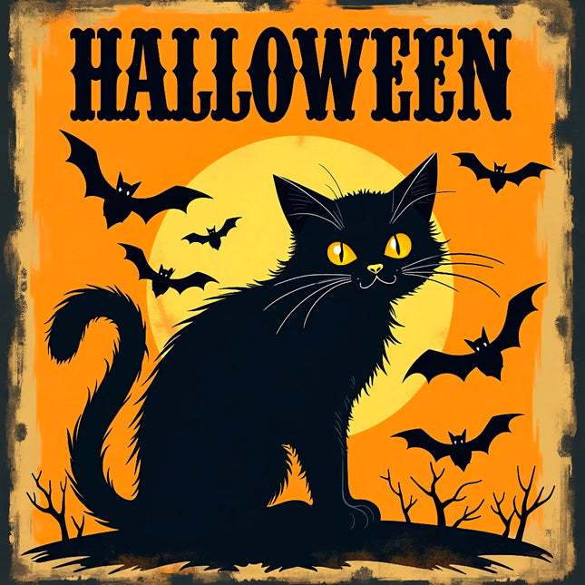 Halloween-themed fabric panel