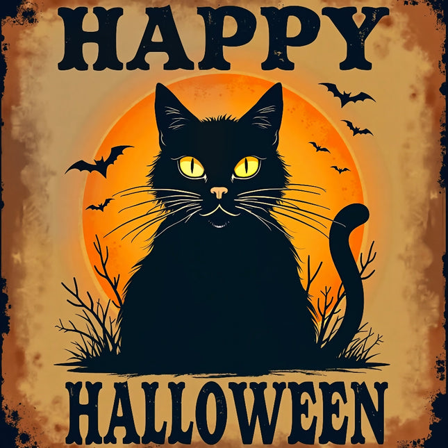 Vintage-style Halloween quilt panel