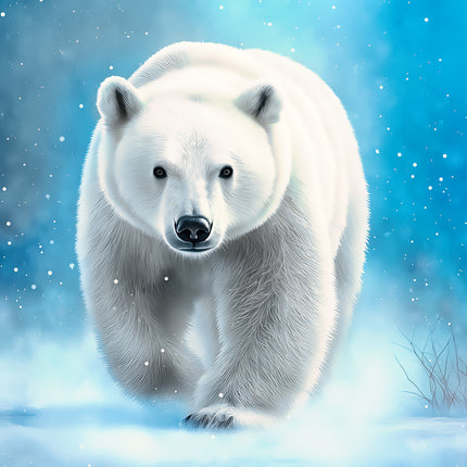 Polar Bear 100% Cotton Fabric Panel Block AA5020