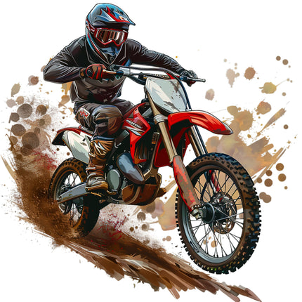 dirt bike quilt panel