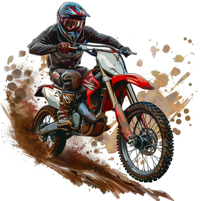 dirt bike quilt panel