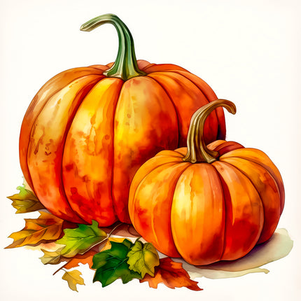 Fall Autumn Pumpkins 100% Cotton Fabric Panel Block AA5122