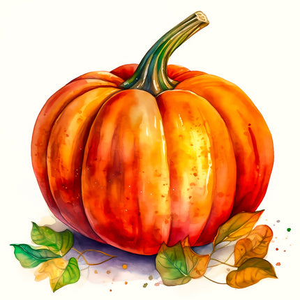 Fall Autumn Pumpkin 100% Cotton Fabric Panel Block AA5125