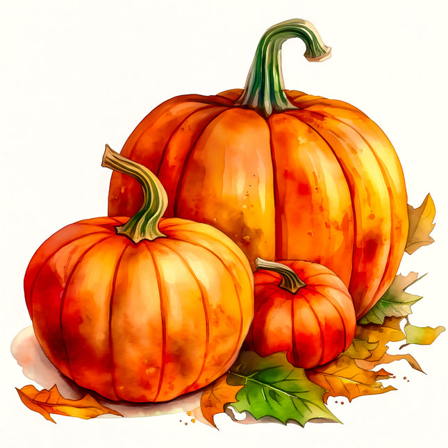 Fall Autumn Pumpkins 100% Cotton Fabric Panel Block AA5128