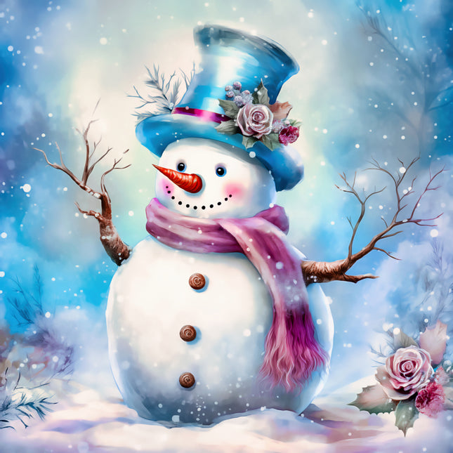 snowman fabric panel