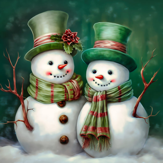 Snowman 100% Cotton Fabric Panel Block AA5149