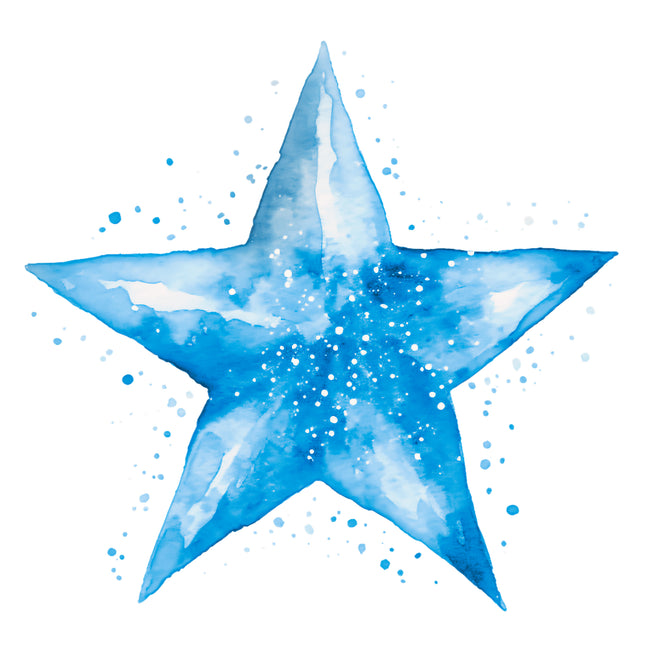 Blue Star 100% Cotton Fabric Panel Block AA528