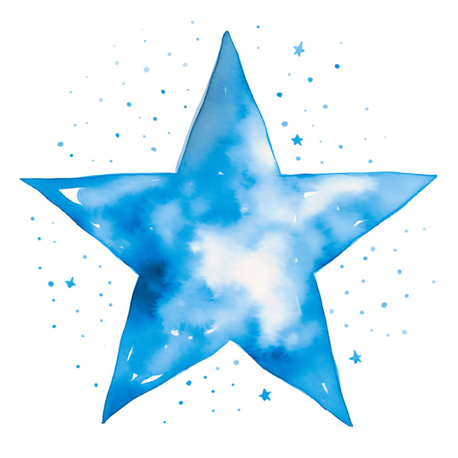 Blue Star 100% Cotton Fabric Panel Block AA529