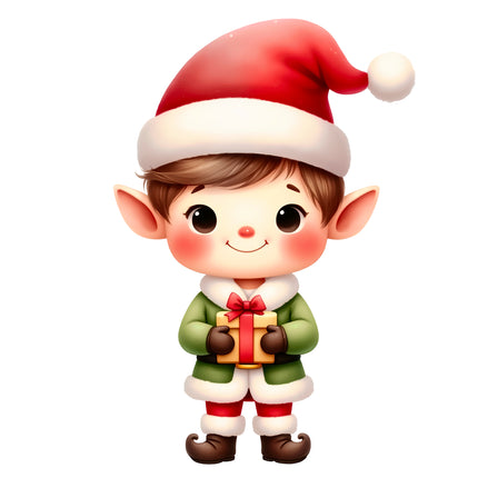 Christmas Elf 100% Cotton Fabric Panel Block AA568