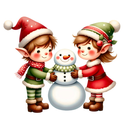 Christmas Elf 100% Cotton Fabric Panel Block AA577