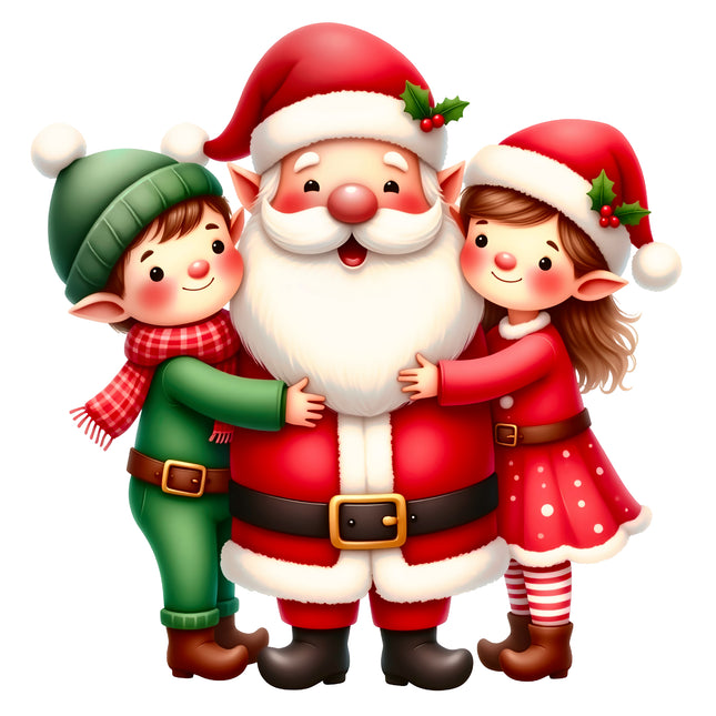 Christmas Elf 100% Cotton Fabric Panel Block AA588