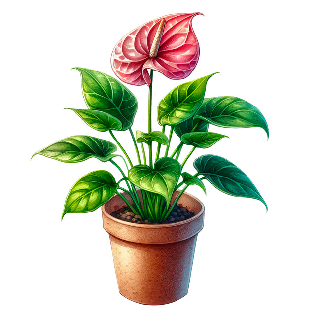 Anthurium Plant 100% Cotton Fabric Panel Block AA616