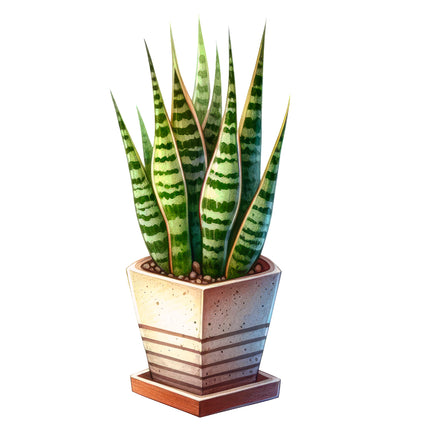 Snake Plant 100% Cotton Fabric Panel Block AA632