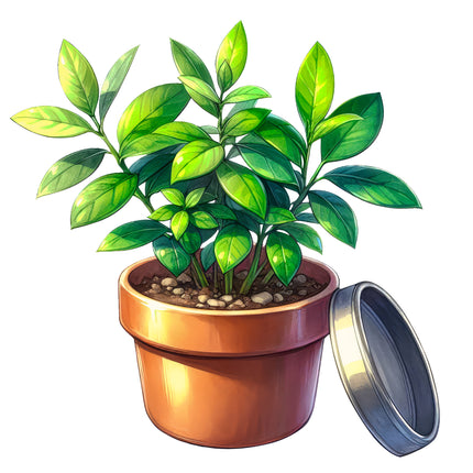 ZZ Plant 100% Cotton Fabric Panel Block AA634