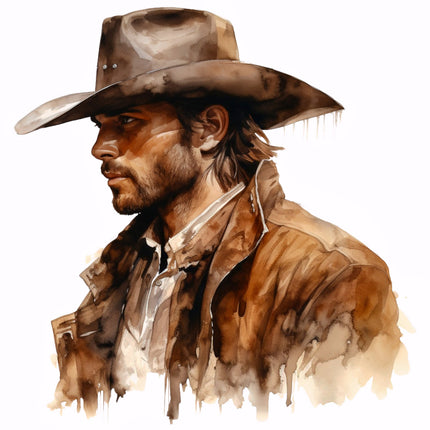 Cowboy 100% Cotton Fabric Panel Block AA719
