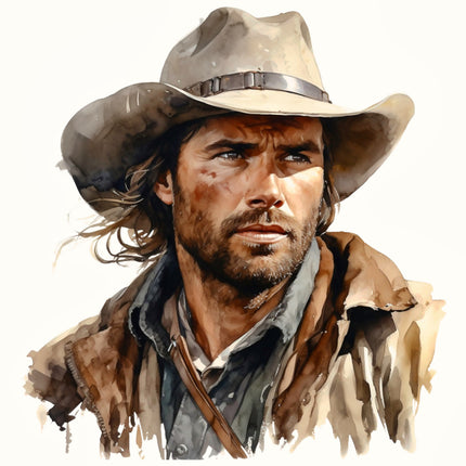 Cowboy 100% Cotton Fabric Panel Block AA727