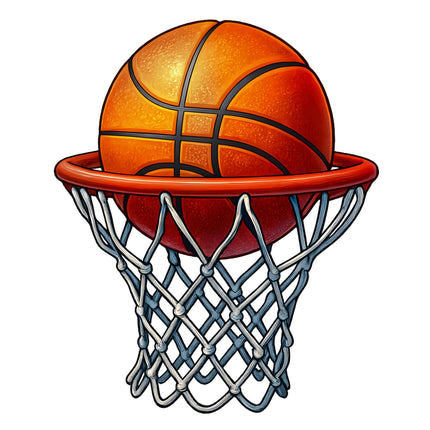 Basketball 100% Cotton Fabric Panel Block AA744