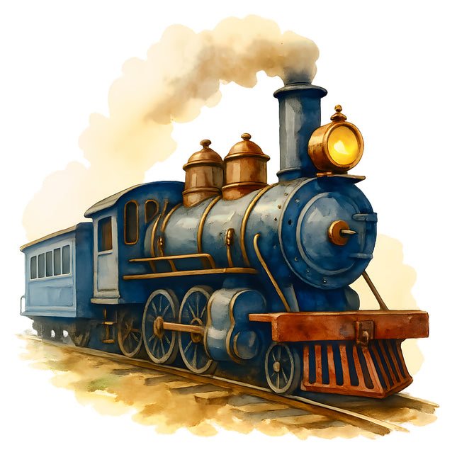 Train 100% Cotton Fabric Panel Block AA772