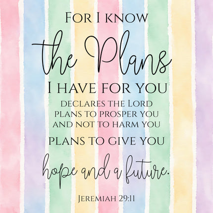 jeremiah 29:11 fabric panel