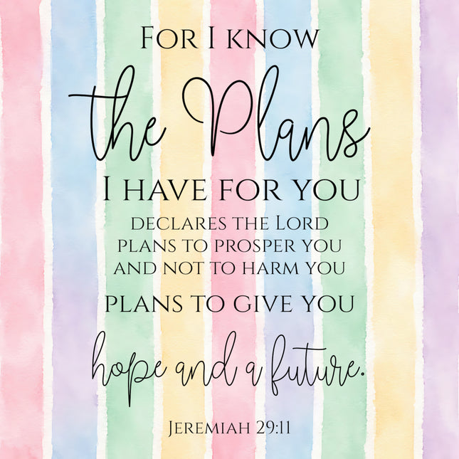 jeremiah 29:11 fabric panel