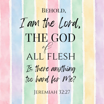 jeremiah 32:27 fabric panel