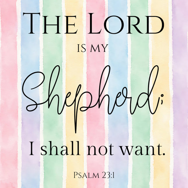 psalm 23:1 fabric panel