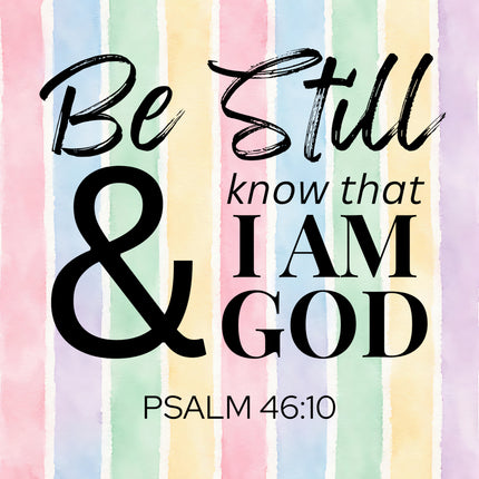 psalm 46:10 fabric panel