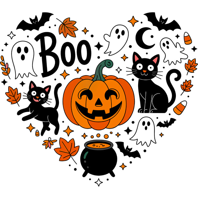 Halloween Heart 100% Cotton Fabric Panel Block AA802