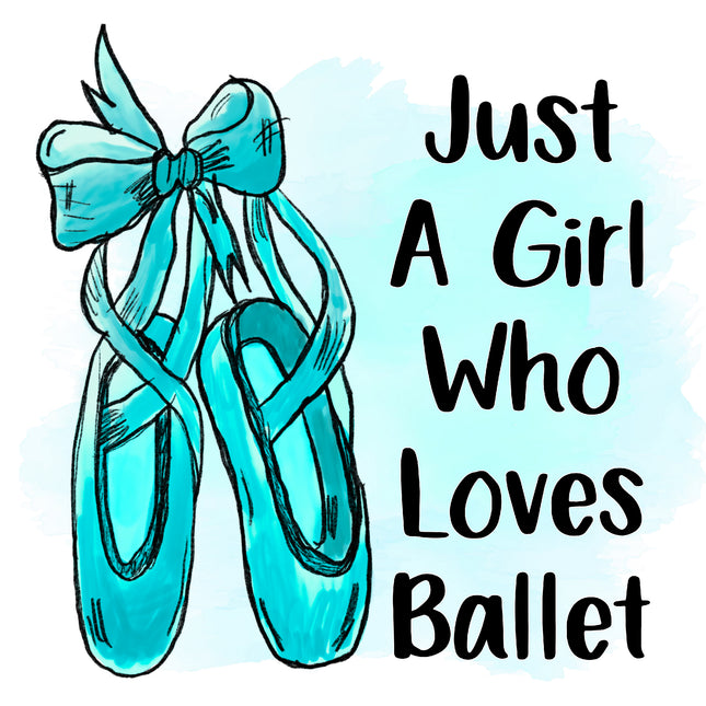 A Girl Who Loves Ballet 100% Cotton Fabric Panel Block AA824