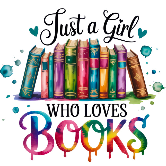 A Girl Who Loves Books 100% Cotton Fabric Panel Block AA826