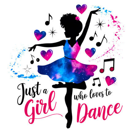 A Girl Who Loves Dance 100% Cotton Fabric Panel Block AA828