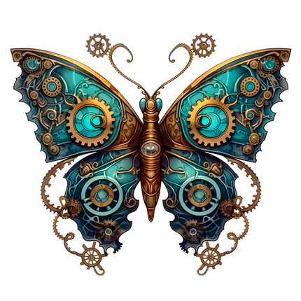 Steampunk Butterfly 100% Cotton Fabric Panel Block AA834
