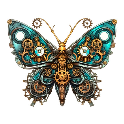 Steampunk Butterfly 100% Cotton Fabric Panel Block AA835