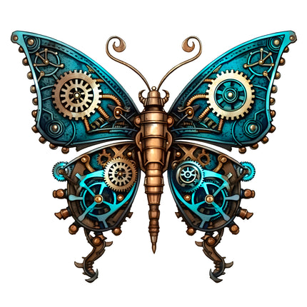 Steampunk Butterfly 100% Cotton Fabric Panel Block AA836