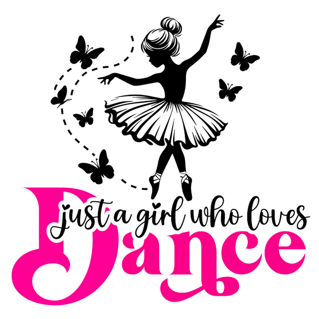 A Girl Who Loves Dance 100% Cotton Fabric Panel Block AA855