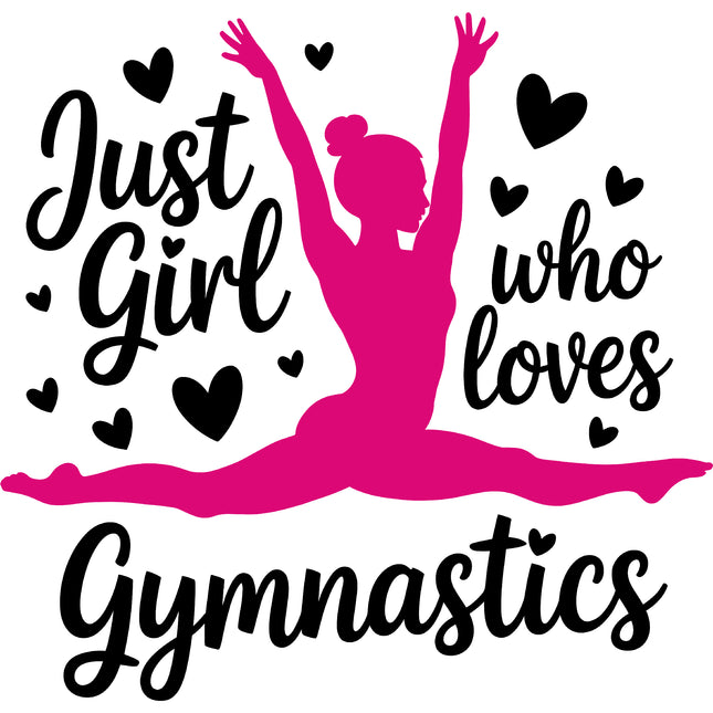 A Girl Who Loves Gymnastics 100% Cotton Fabric Panel Block AA871
