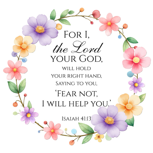 bible verse cotton quilt square