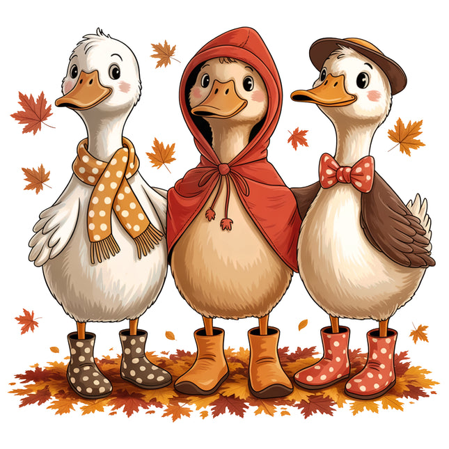 Autumn Fall Geese 100% Cotton Fabric Panel Block AA903