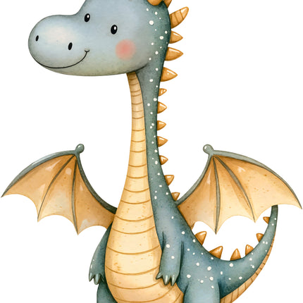 Baby Dragon 100% Cotton Fabric Panel Block Quilt Square AA904