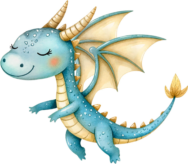 Baby Dragon 100% Cotton Fabric Panel Block AA908