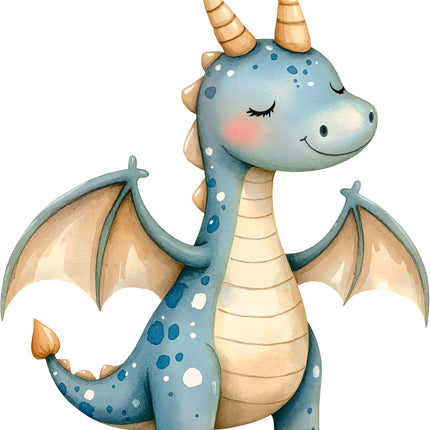Baby Dragon 100% Cotton Fabric Panel Block Quilt Square AA913