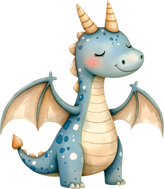 Baby Dragon 100% Cotton Fabric Panel Block Quilt Square AA913