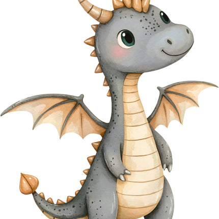 Baby Dragon 100% Cotton Fabric Panel Block AA915