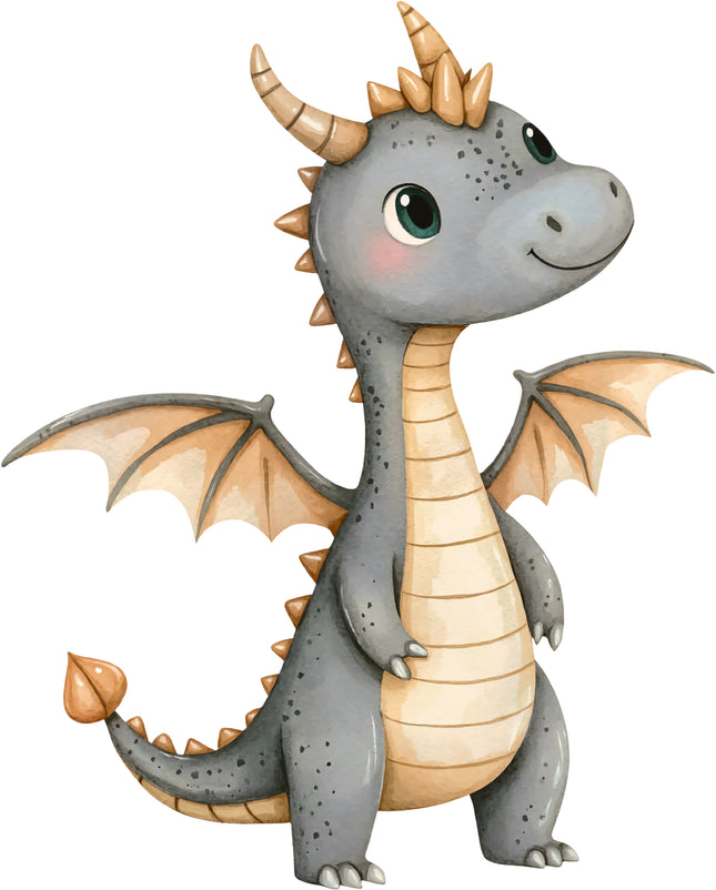 Baby Dragon 100% Cotton Fabric Panel Block AA915