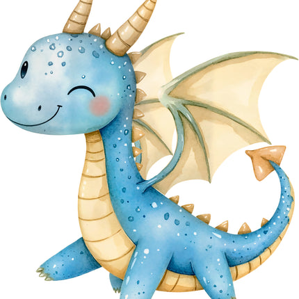 Baby Dragon 100% Cotton Fabric Panel Block Quilt Square AA917
