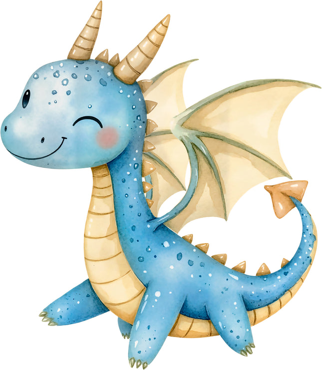 Baby Dragon 100% Cotton Fabric Panel Block Quilt Square AA917