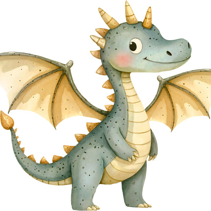 Baby Dragon 100% Cotton Fabric Panel Block AA920