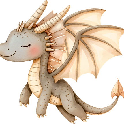Baby Dragon 100% Cotton Fabric Panel Block Quilt Square AA922