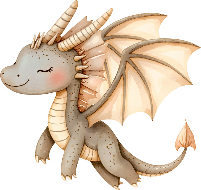 Baby Dragon 100% Cotton Fabric Panel Block AA922