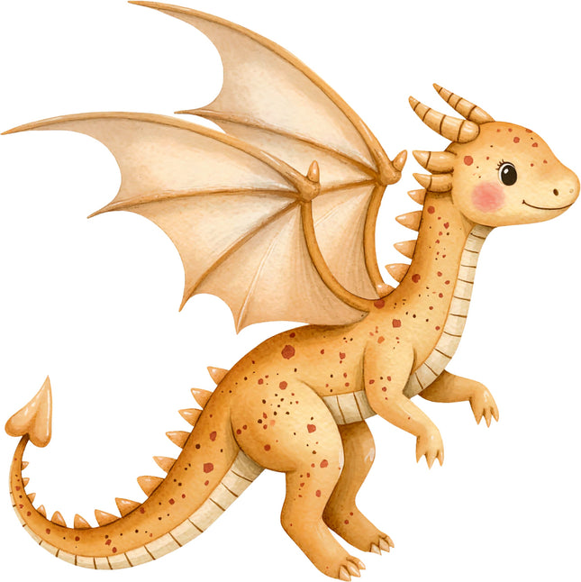 Baby Dragon 100% Cotton Fabric Panel Block AA924